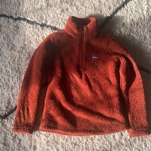 orange patagonia quater zip